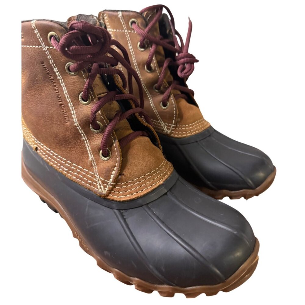 Wolverine 7M Womens Duck Boots With Leather Upper & Man-Made Balance In Brown &